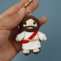 Nouveauté 2026 Porte-clés Poupée Religieuse, Pendentif Breloque pour Sac Fait Main au Crochet, Porte-clés Anime