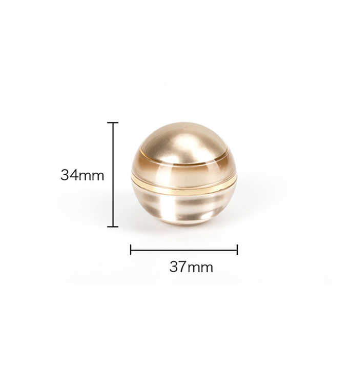 5g mini gold ball shaped jar empty cosmetic plastic jars small face cream jar ball lip balm container for skincare