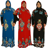 Novo Colorido Batik Rayon Abaya Hijab Roupas de Design Africano