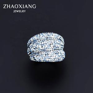 Anillos de Compromiso y Boda para Mujer, Joyería de Acero Inoxidable Brillante con Incrustaciones de Circonita Cúbica - Product Image 6