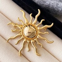 Broches élégantes et polyvalentes inspirées du soleil pour hommes et femmes, accessoires vestimentaires, cadeaux pour les fêtes