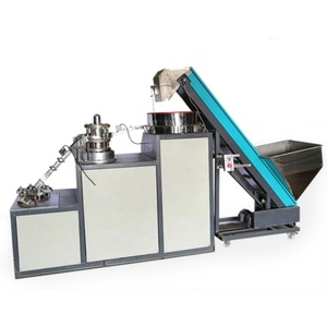Plastic engine oil cap folding slitting machine
