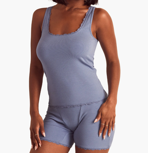 Conjunto de Pijama Deportivo Personalizado con Cuello Cuadrado y Encaje, Transpirable, <span class=keywords><strong>para</strong></span> <span class=keywords><strong>Yoga</strong></span>, Fitness, Gimnasio y Dormir - Product Image 1