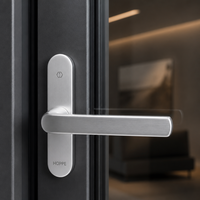 Porte de cuisine en aluminium à rupture de pont thermique ultra-mince de 20 mm, quincaillerie allemande HOPPE, design minimaliste esthétique et luxueux