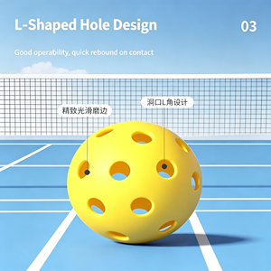 Precision Drilled 26 Holes Indoor Pickleballs White Plastic Consistent <b>Rebound</b> True Flight Performance For Professional Practice - Product Image 3