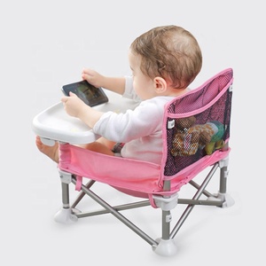 Siège d'appoint Portable, <span class=keywords><strong>chaise</strong></span> pliante pour bébé avec plateau et sac de transport, siège de voyage pour bébé en plein air - Product Image 4