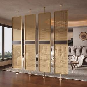 Cloison de séparation, Mur de <span class=keywords><strong>fond</strong></span> en rotin et bois tressé, Chambre à coucher, Chambre de style chinois moderne, Style <span class=keywords><strong>japonais</strong></span> - Product Image 4
