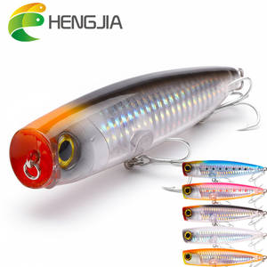 Leurre de <span class=keywords><strong>pêche</strong></span> popper de surface 11cm 23g en plastique dur, appât artificiel avec hameçons tranchants pour eau salée et eau douce, pour achigan et brochet - Product Image 1