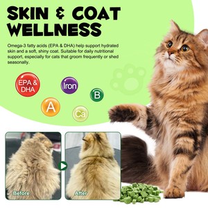 Oimmal Chicken Meat Fish Oil Cat Grass Pellet Custom Packaging <strong>Freeze</strong> <strong>Dried</strong> Hair Fresh Breath Pet <strong>Food</strong> for Cats Pet Supplement - Product Image 3