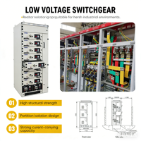Armoire de commutation extractible basse tension MNS 380V, durable pour la distribution d'énergie industrielle et les systèmes de contrôle électrique
