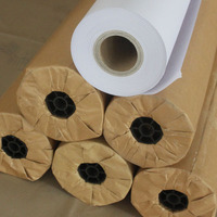 Precio de fábrica 20lb Bond 24 \ "x150 \" Rollos de papel de plotter CAD de formato ancho para impresoras de inyección de tinta y uso de comestibles 4 rollos/cartón