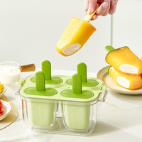 Kit de fabrication de glaces DIY pour enfants, 4 pièces, pour l'été, pour glaces maison au chocolat, moule à glaces réutilisable
