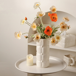 Florero de cerámica para sala de estar con decoración de mesa estilo crema <span class=keywords><strong>Barcelona</strong></span> - Product Image 4