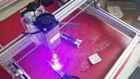 Mini machine de gravure laser, zone de marquage 100*100CM, M1 15W, machine de gravure laser bleu violet, marquage et impression sur métal, bois, PVC