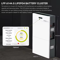 Batteries de stockage d'énergie au lithium Lifepo4 51,2 V 5-20 kWh empilables, murales, avec interface CAN pour systèmes solaires domestiques