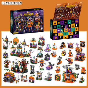 1057pcs 6in1 DIY Assemble Halloween <strong>Mini</strong> <strong>Building</strong> <strong>Block</strong> Blind Box <strong>Toy</strong> For Kids - Product Image 4