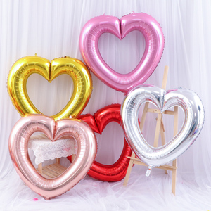 Vente en gros de ballons de la Saint-Valentin ballons en mylar en film d'aluminium ballons globos je t'aime amoureux du coeur ballons en feuille d'hélium - Product Image 3