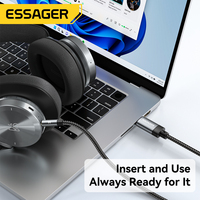 ESSAGER ES-YP22 USB-A Typ USB-C zu 3,5mm Aux-Buchse Audio-Adapterkabel