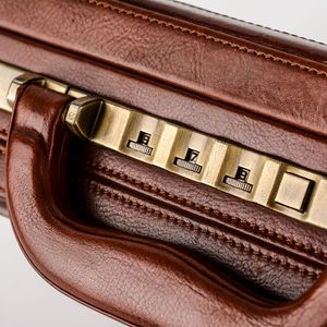 Glary người đàn ông của da đen Vali chất lượng cao cổ điển da Vali Attache trường hợp cho doanh nghiệp với thiết kế đơn giản - Product Image 5