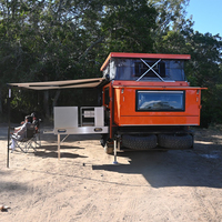 Nouvelle caravane hybride tout-terrain Ecocamper 2022 avec tente surélevée et panneaux solaires
