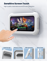 Support de téléphone étanche Lamicall STRY01 pour douche et salle de bain, gadget mural réglable et rétractable à 480°, anti-buée, écran tactile