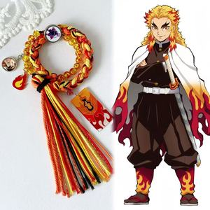Hot 20 Style Jewelry <b>Bracelet</b> Tanjirou Nezuko Woven Rope <b>Beaded</b> <b>Bracelet</b> for Women <b>Men</b> Handmade Anime Pendant <b>Bracelet</b> - Product Image 5
