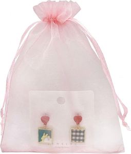 Promotional <b>Gift</b> 100pcs Organza Bags Mixed Color Drawstring Mesh Jewelry Pouches Sheer Mesh <b>Wrap</b> for Trade Show Sample Display - Product Image 5