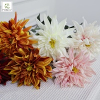 Fleur artificielle Dahlia simple en PU, toucher réel, haute qualité, très vendue, pour centre de table, décoration maison et mariage