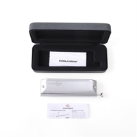 Argent 12 trous et 48 tons CONJURER Harmonica Performances professionnelles Spectacles personnels Professionnels Cadeau de haute qualité