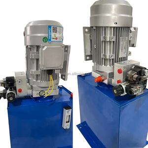 Unité de puissance hydraulique électrique AC 220V 380V avec électrovanne à double action et réservoir en acier bleu pour pont élévateur automobile et applications industrielles - Product Image 1