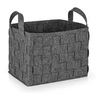 YUJIN feutre tissé dur articles divers panier de rangement avec poignée Idéal pour stocker le bois de chauffage et les magazines Durable et polyvalent