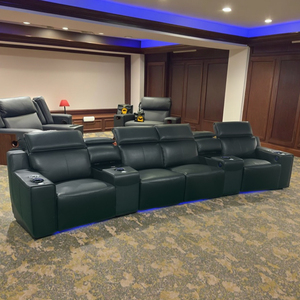 Современный 4-местный мощный подголовник откидной диван Роскошная модульная мебель для дома и театра l Кинотеатр Кресло - Product Image 3