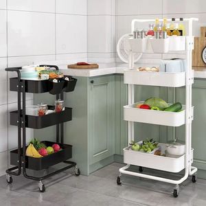 Factory Heavy Duty Metal Rolling Utility Cart <strong>Storage</strong> Rack Organizer with Wheels for <strong>Kitchen</strong> Bathroom Office Home <strong>Storage</strong> - Product Image 1