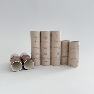 Tube en papier kraft biodégradable de haute qualité, couleur personnalisable, écologique, recyclable, pour baume à lèvres cosmétique, finition givrée - Product Image 2