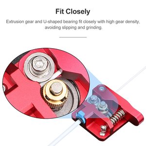 Extrudeur d'imprimante 3D Creality en aluminium, mécanisme d'alimentation de filament de 1,75 mm, rouge, 60 grammes, 1,65x1,65x0,59 cm - Product Image 5