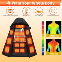 Veste chauffante à batterie USB, hiver, extérieur, manches longues, chaude et épaisse, veste chauffante électrique pour hommes et femmes, logo personnalisé