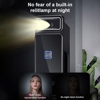 Kunci Pintu Aluminium Kayu Glomarket Smart WiFi dengan Pengenalan Wajah 3D, Sidik Jari, dan Interkom Video Aktif untuk Penggunaan di Rumah