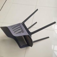 Chaise de salle à manger en polypropylène, mobilier moderne et populaire, chaise en plastique gris pour l'extérieur
