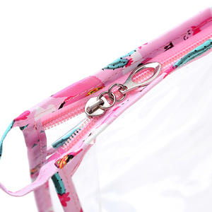 Bolsa de Cosméticos Transparente de PVC con Estampado de Cuero, Juego de Tres Piezas, Bolsa de Aseo Portátil de Viaje, Bolsa de Cosméticos de Mano - Product Image 5