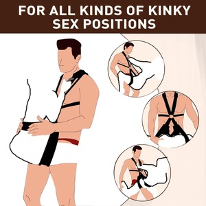 Adjustable BDSM <strong>Bondage</strong> Kit with Handcuffs Shoulder/Waist Support Leg Splitter Belt-Sexual Assistance Belt - Product Image 2