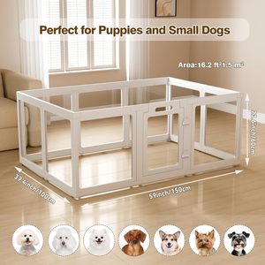 Corral de Juego Personalizado de HDPE y Acrílico para Mascotas, 90 cm de Altura, Fácil de Montar, Corral Transparente de Acrílico para Perros, Jaula para Gatos, Perrera para Cachorros y Conejos, para Interiores - Product Image 3