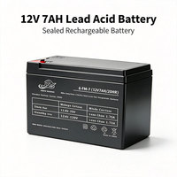 Batterie au plomb-acide VRLA scellée rechargeable 12V 7AH 12AH, 500 cycles, sans entretien, pour remplacement de l'alimentation sans interruption (ASI)