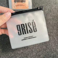 Bolsa de plástico con cremallera y logotipo de impresión personalizada, bolsa pequeña de PVC con cierre de cremallera, bolsa transparente para joyería, embalaje para pendientes y collares