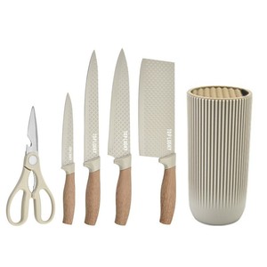 Set <span class=keywords><strong>di</strong></span> 6 <span class=keywords><strong>Coltelli</strong></span> in Acciaio Inossidabile Color Kaki per <span class=keywords><strong>Cucina</strong></span> Domestica e Ristorante - Product Image 2