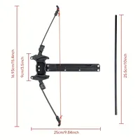Arc à poulies ambidextre à tir continu 18 flèches avec plumes en plastique, double usage, pliable, pour le tir sportif en extérieur