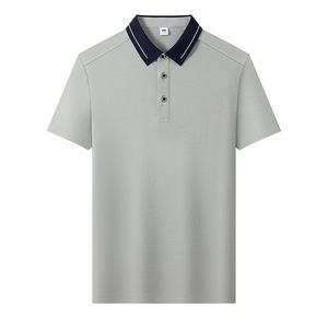 Camisa Polo de Manga Corta para Hombre, Poliéster Popelina, Verano, Informal de Negocios, Ropa de Trabajo, Uniforme de Restaurante con Etiqueta y Etiquetas Adicionales - Product Image 4