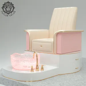 Taylor nuevo diseño de lujo de Color Rosa pie SPA masaje pedicura sillas salón de belleza baño de pies SILLA DE Spa