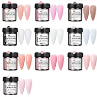 Gel d'extension d'ongles en acrylique de grande capacité 150g UV/LED à faire tremper, couleur nude, façonnage, renforcement, 3 en 1, vente en gros pour salon de manucure