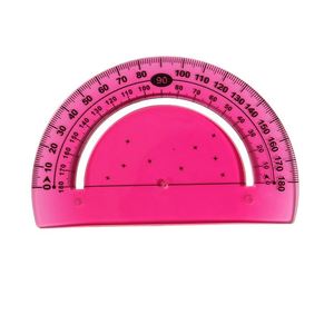 Práctico Transportador Flexible de PVC de 10 cm y 180 Grados, Regla de Geometría para la Vuelta al Cole, Set de Matemáticas, Regalo para Niñas - Product Image 1