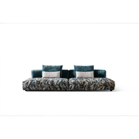 Canapé-lit modulaire contemporain trois places en tissu chenille Ice Flower Fleece, avec pieds en bois et rembourrage en éponge, haute qualité, écologique